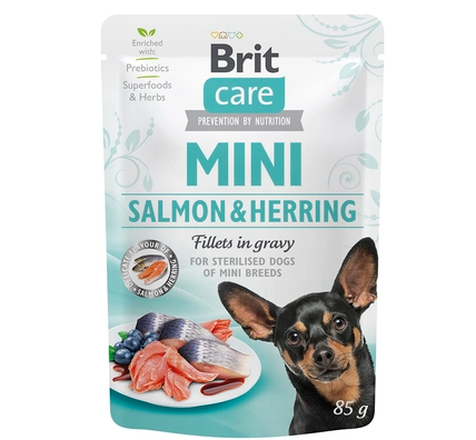 Brit Care Mini' Salmon & Herring fillets' - in gravy (85g)