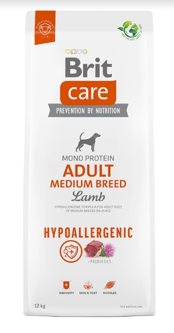 BRIT 'CARE Dog Hypoallergenic Adult Medium' - Breed Lamb (12kg)