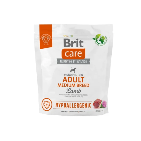 BRIT 'CARE Dog Hypoallergenic Adult Medium' - Breed Lamb (1kg)
