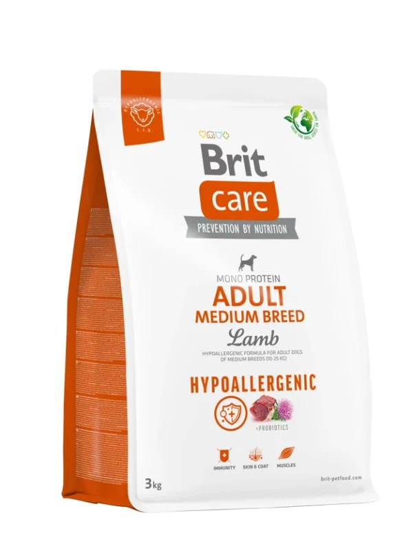 BRIT 'CARE Dog Hypoallergenic Adult Medium' - Breed Lamb (3kg)