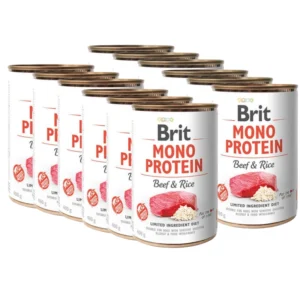 BRIT 'MONO PROTEIN BEEF &' - BROWN RICE (12x400g)