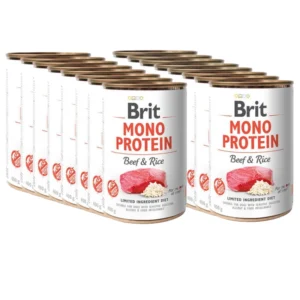 BRIT 'MONO PROTEIN BEEF &' - BROWN RICE (18x400g)