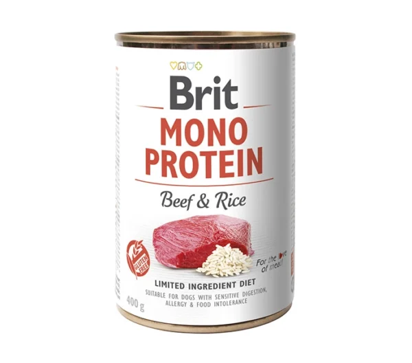 BRIT 'MONO PROTEIN BEEF &' - BROWN RICE (400g)
