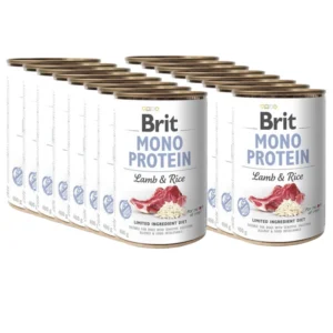 BRIT 'MONO PROTEIN LAMB &' - BROWN RICE (18x400g)