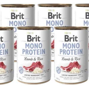 BRIT 'MONO PROTEIN LAMB &' - BROWN RICE (6x400g)
