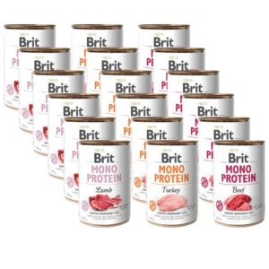 BRIT 'MONO PROTEIN' - Mix Smaków (18x400g)