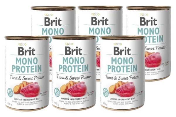 BRIT 'MONO PROTEIN TUNA &' - SWEET POTATO (6x400g)