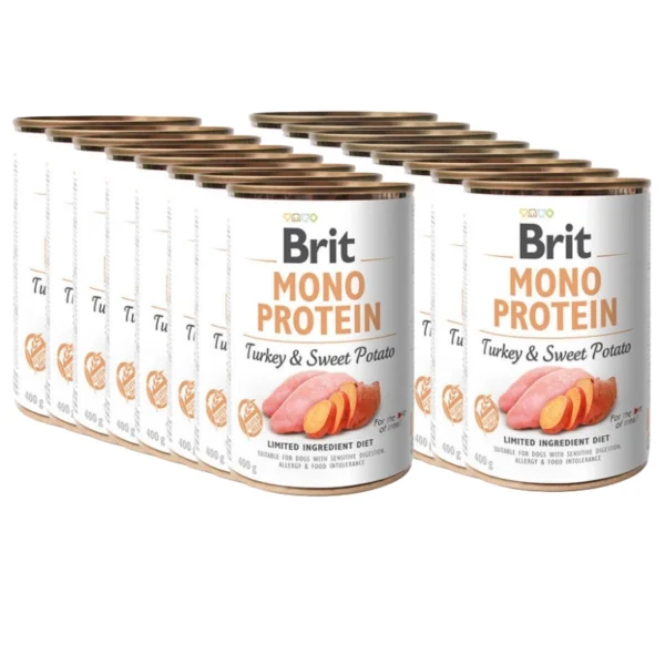 BRIT 'MONO PROTEIN TURKEY &' - SWEET POTATO (18x400g)