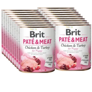 BRIT 'PATÉ & MEAT CHICKEN & TURKEY' - FOR PUPPY (18x800g)