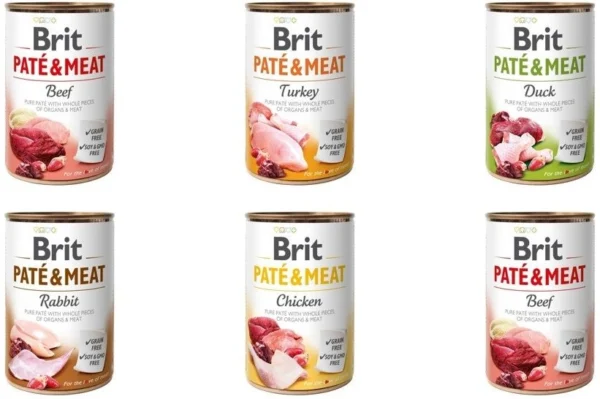 BRIT 'PATE & MEAT' - MIX SMAKÓW (30x400g)