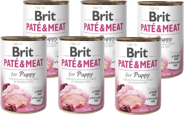 BRIT 'PATE &' - MEAT PUPPY (6x400g)