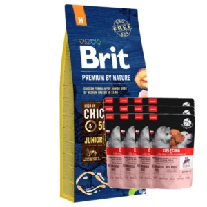BRIT 'Premium By Nature Adult M 15kg +' - PetRepublic JUNIOR (12x100g)