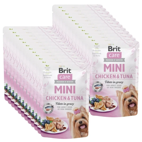 Brit 'Care Mini Chicken & Tuna fillets' - in gravy (24x85g)