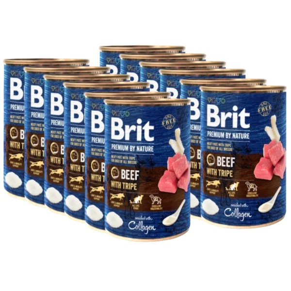 Brit 'Premium by Nature Beef' - with Tripe (12x400g)