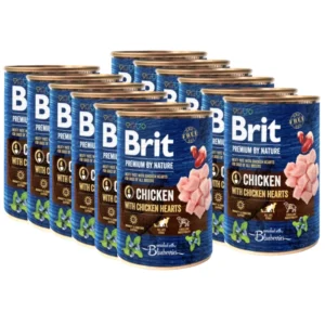 Brit 'Premium by Nature Chicken With' - Chicken Hearts (12x400g)