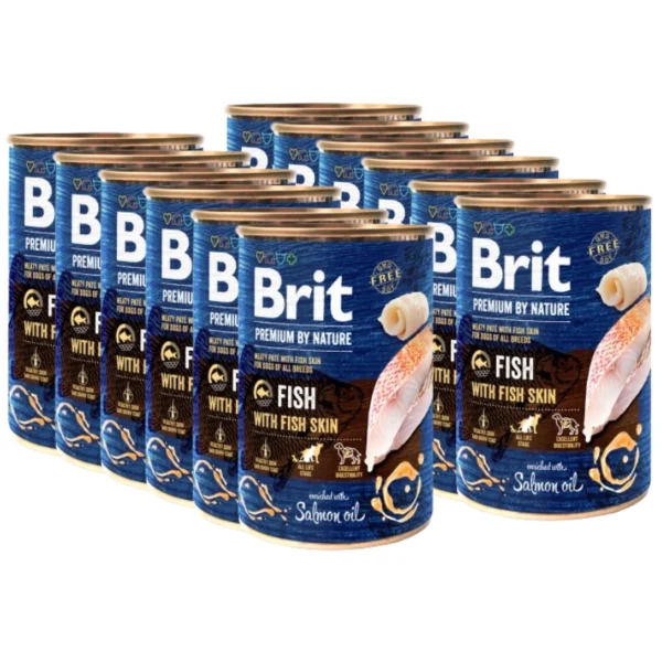 Brit 'Premium by Nature Fish with' - Fish Skin (12x400g)