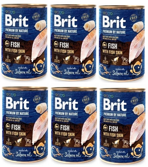 Brit 'Premium by Nature Fish with' - Fish Skin (6x400g)