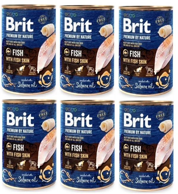 Brit 'Premium by Nature Fish with' - Fish Skin (6x800g)