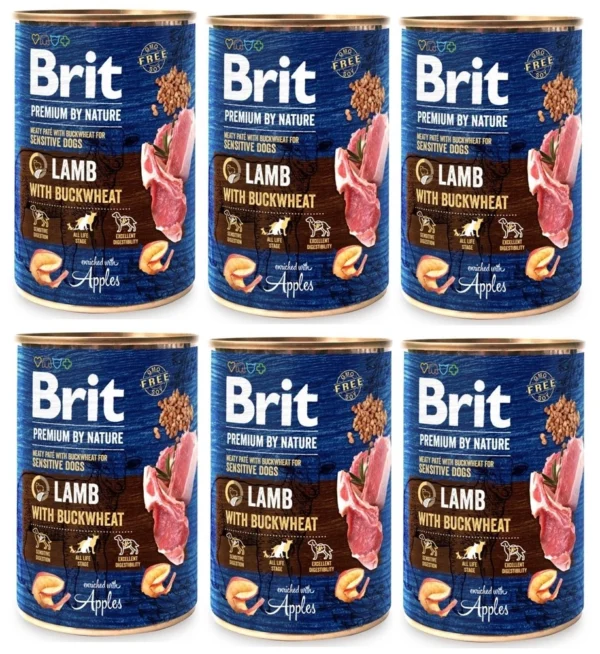 Brit 'Premium by Nature Lamb' - With BUCKWHEAT (6x400g)