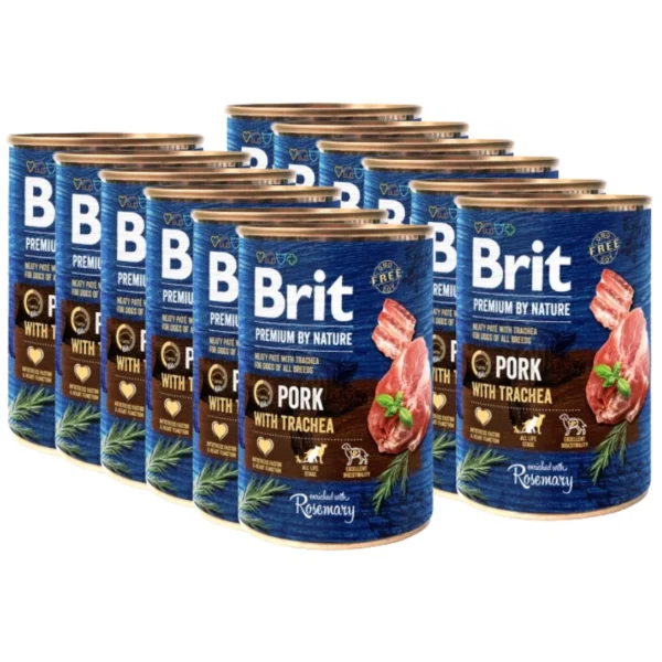 Brit 'Premium by Nature Pork' - with Trachea (12x400g)