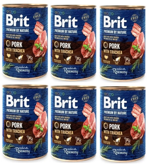 Brit 'Premium by Nature Pork' - with Trachea (6x400g)