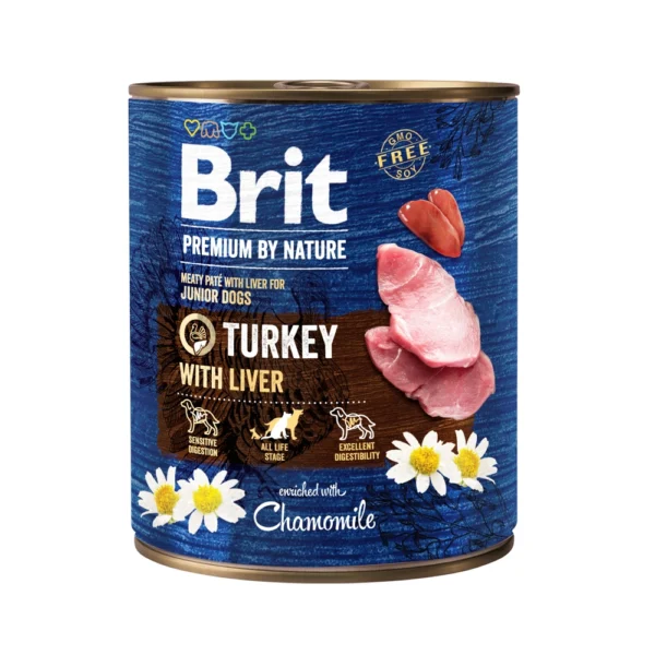 Brit 'Premium by Nature Turkey' - With Liver (12x800g)