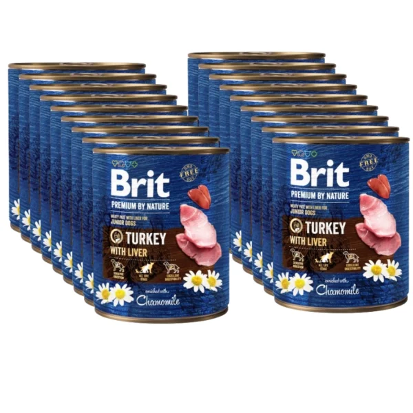 Brit 'Premium by Nature Turkey' - With Liver (18x800g)