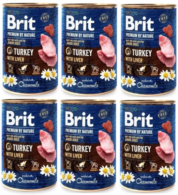Brit 'Premium by Nature Turkey' - With Liver (6x400g)