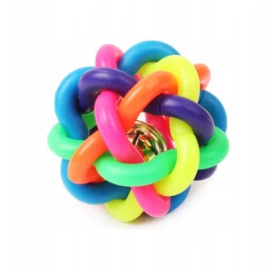 NUXIE koera mänguasi – punutud kummipall kellukesega (6cm)